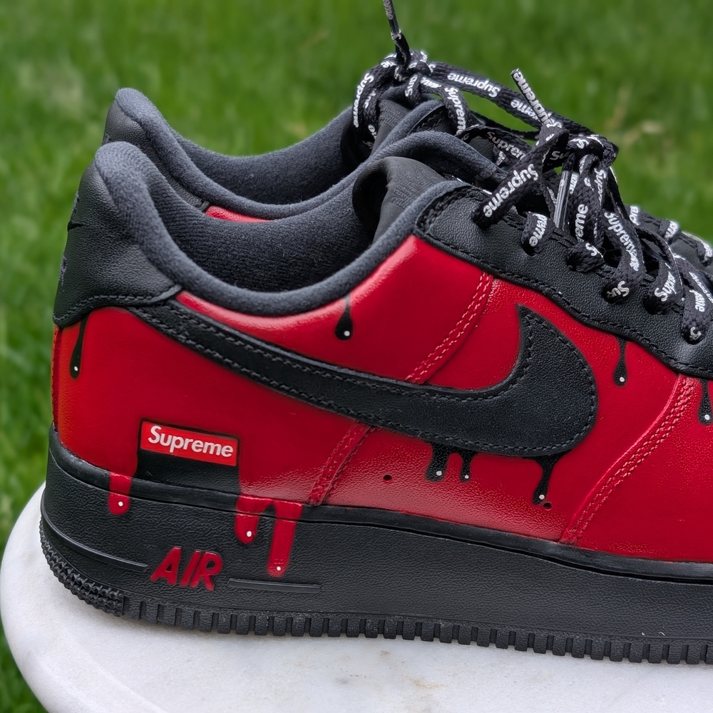 Men's Nike Air Force 1 Low Supreme Custom Drip Design